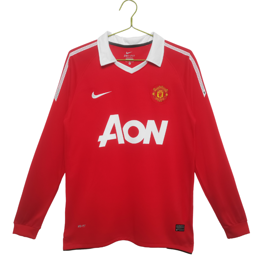 Camisa Retrô Manchester United Manga Longa 2010/11 l
