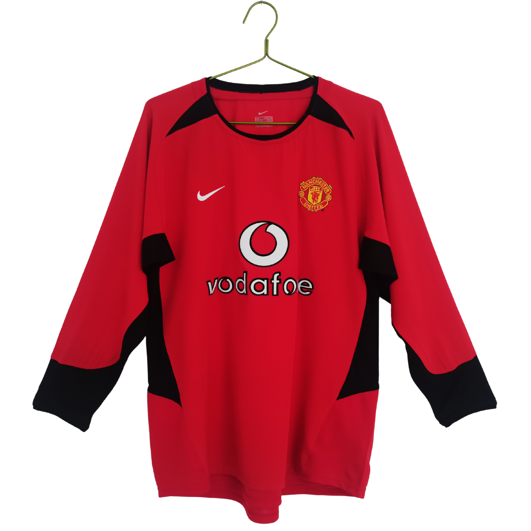 Camisa Retrô Manchester United Manga Longa 2002/04 I