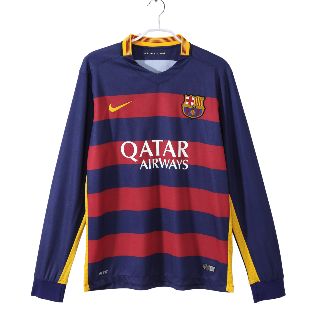 Camisa Retrô Barcelona Manga Longa 2015/16 l