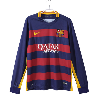 Camisa Retrô Barcelona Manga Longa 2015/16 l