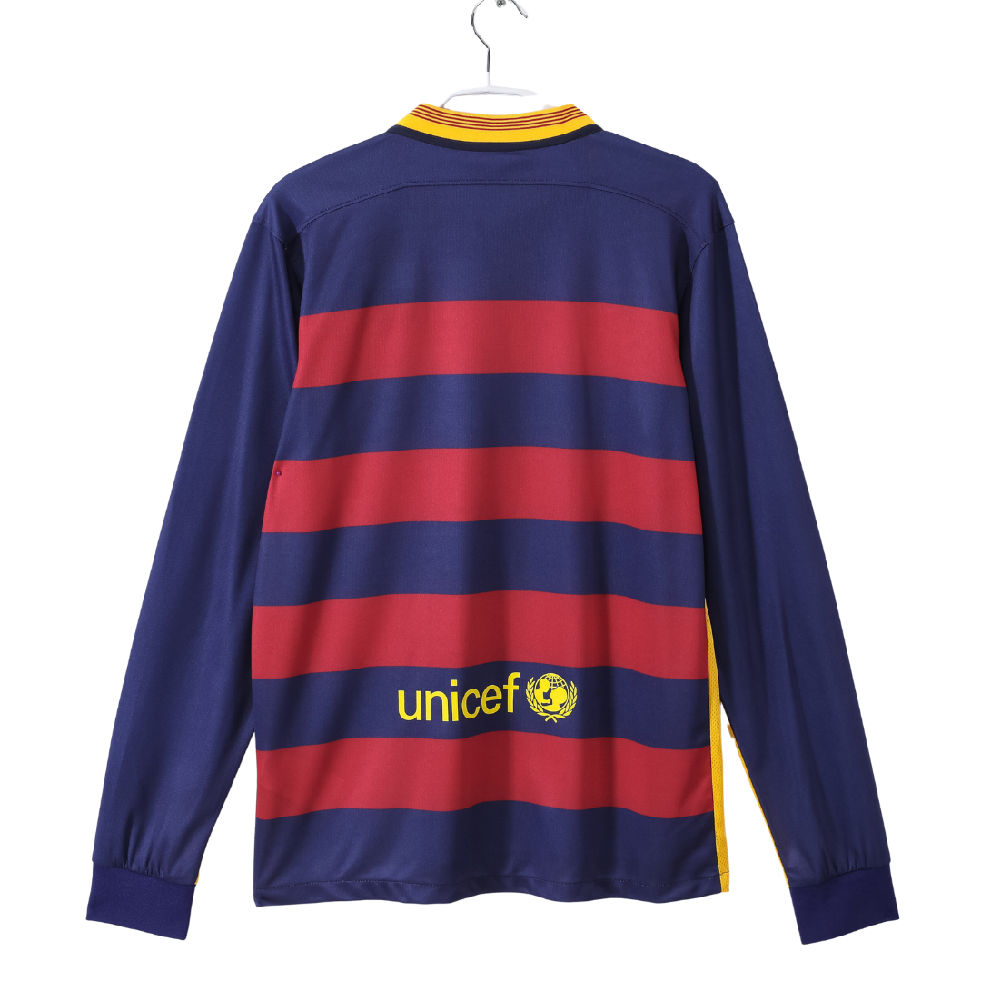 Camisa Retrô Barcelona Manga Longa 2015/16 l