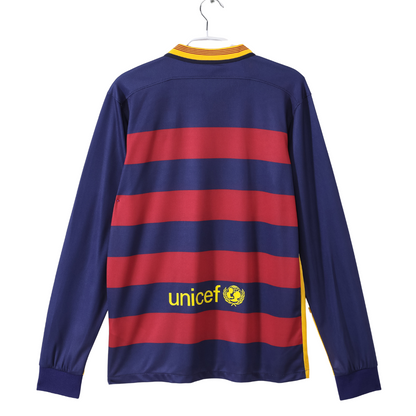 Camisa Retrô Barcelona Manga Longa 2015/16 l